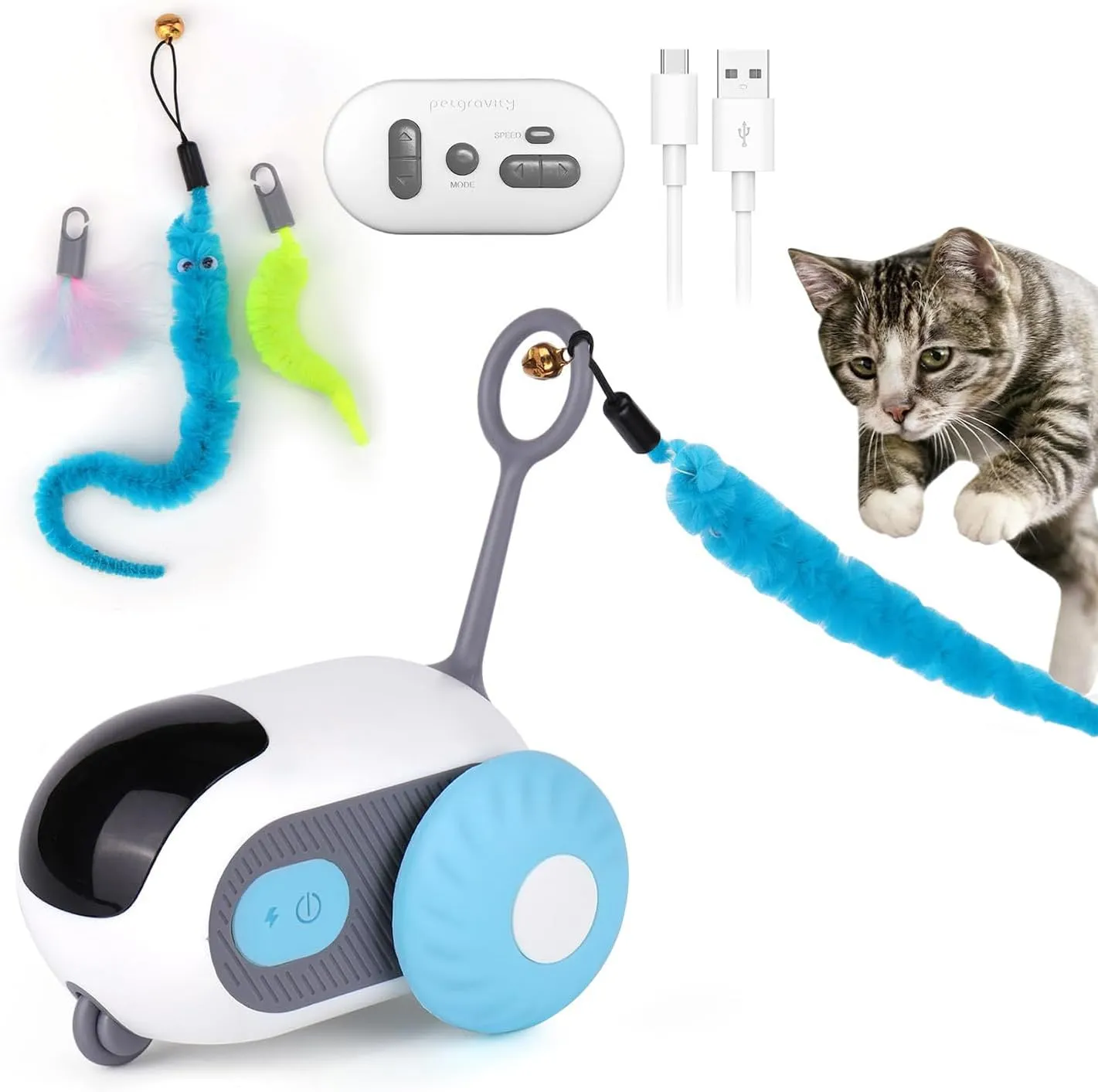 Pawzo Interactive Electric Cat Toy with Remote Control