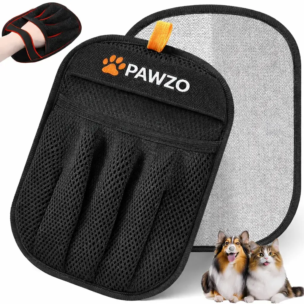 Pawzo Pet Hair Remover Glove – Reusable Grooming Glove for Cats & Dogs (Pack of 1)