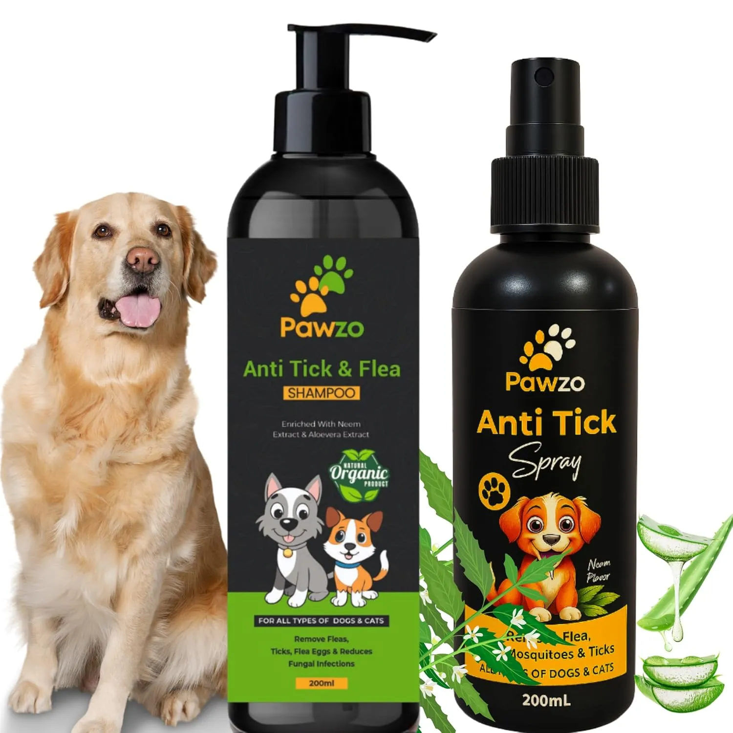 natural flea and tick spray Combo