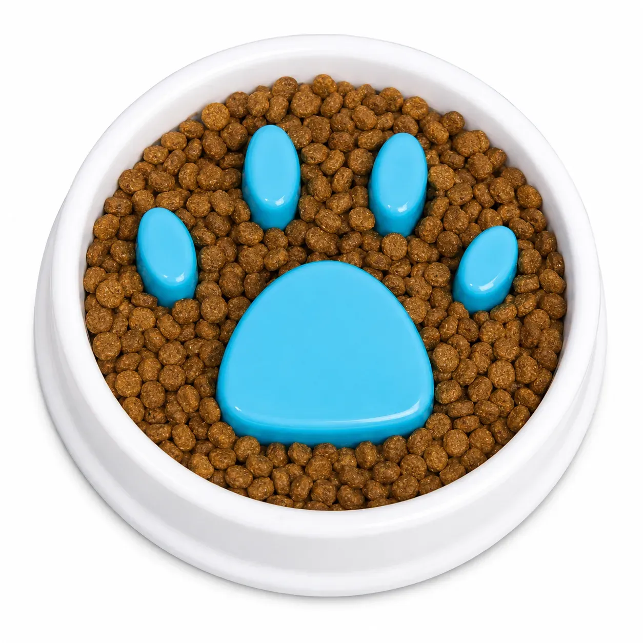 Pawzo Slow Feeder Dog Bowl for Dogs & Cats – Anti Choking Pet Feeding Bowl, BPA-Free Non-Slip Healthy Eating Dish