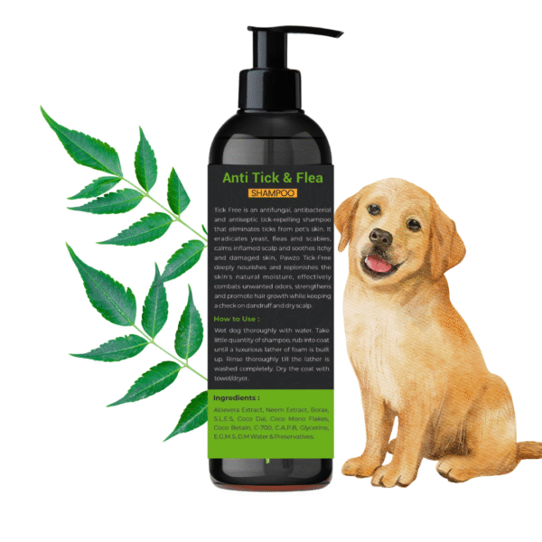 Pawzo Dog Tick & Flea Shampoo - Image 3