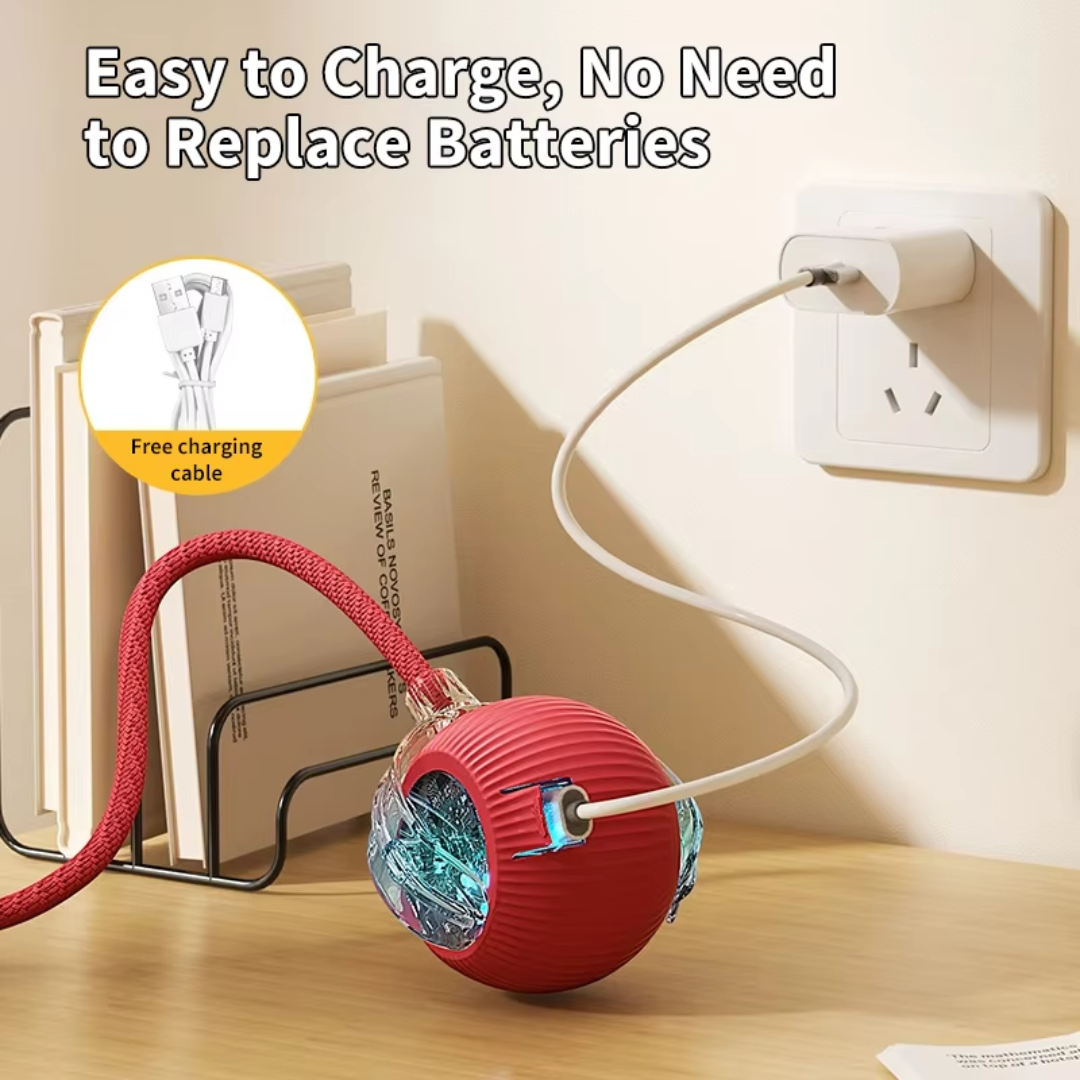 Cat Toys Combo – Rechargeable Chirping Bird + Durable Rope Ball - Image 7