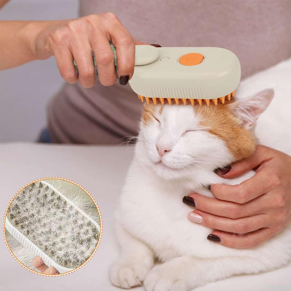 Pawzo™ 2-in-1 Pet Grooming Combo – Silicone Massage Brush + Stainless Steel Comb | For Dogs & Cats | Detangling, Deshedding & Relaxing Grooming Kit - Image 5
